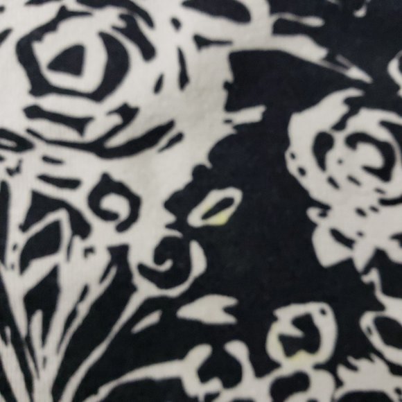 Jillian Jones Black & Cream Floral Print Silk Blend Twin Set, M - Picture 9 of 11